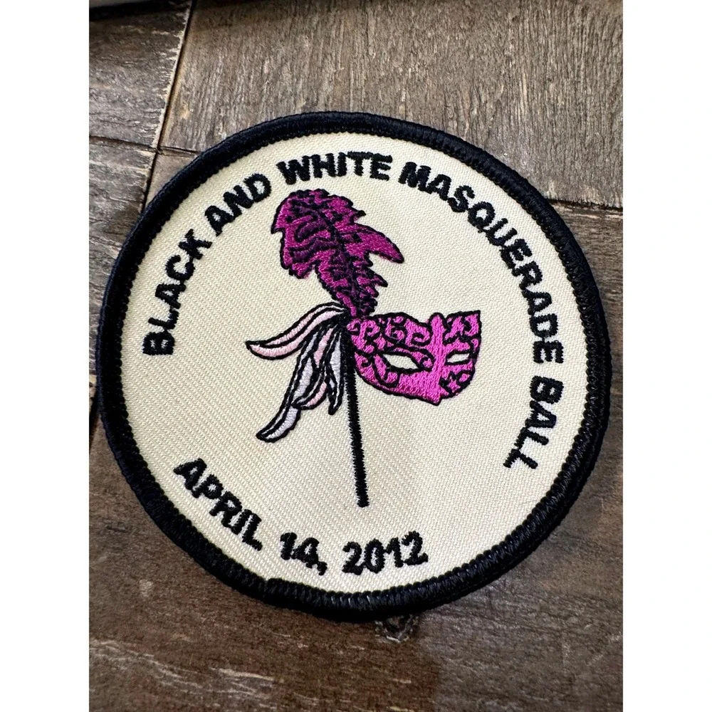 Vintage Girl Scout Black & White Masquerade Ball 2012 Fun Patches Lot 2